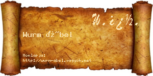 Wurm Ábel névjegykártya