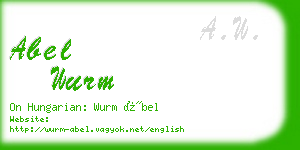 abel wurm business card